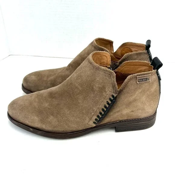 Pikolinos Suede Leather Ankle Boots Bootie ORDINO Sz 39 8.5 9 brown boho bootie - Picture 1 of 9